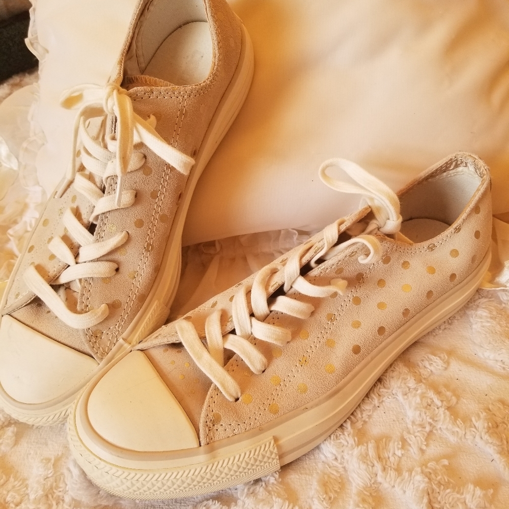 Converse Gold Polk-a-dot